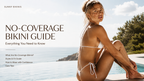 No-coverage bikini guide featuring a minimal white bikini by an infinity pool in a bright editorial beach setting