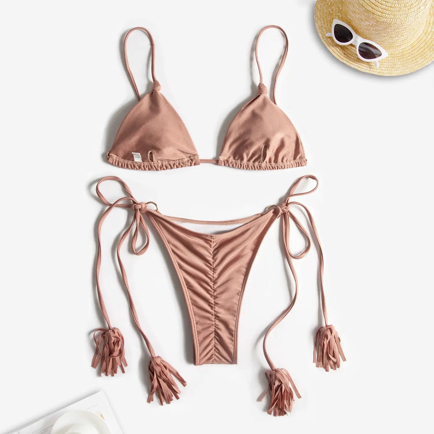 Sexy Hollow Out Cross String Brazilian Thong Bikini