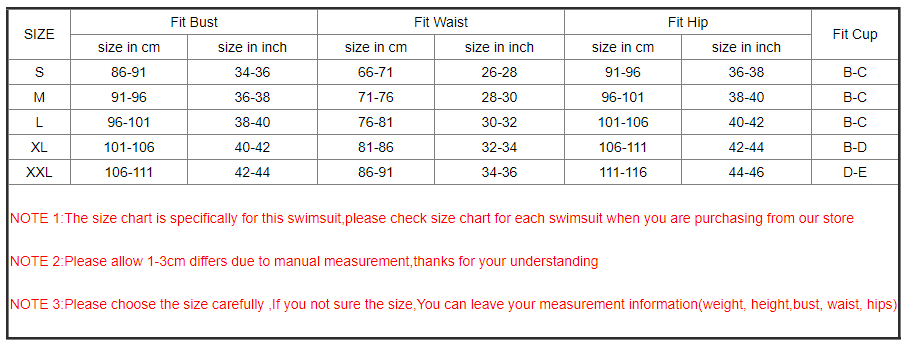 Floral V-neck Knot Back One Piece Swimsuits Size Chart