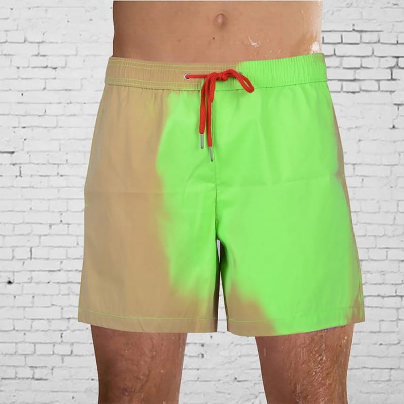 Magical Change Color Beach Shorts Men Swimming Trunks