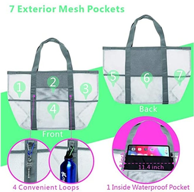 Large-capacity Mesh Portable Beach Bag