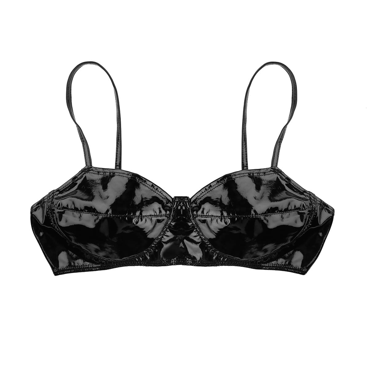 Women’s Patent Leather Wet Look Bralette