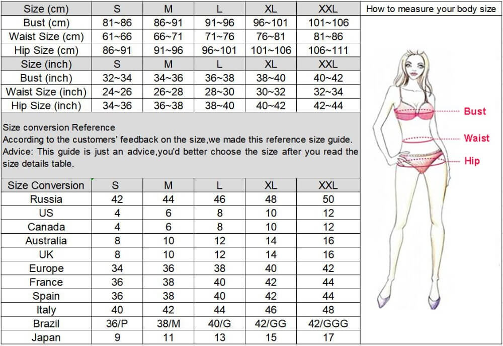 High Waisted Leg Halter Thong Bikini Swimsuits Size Chart