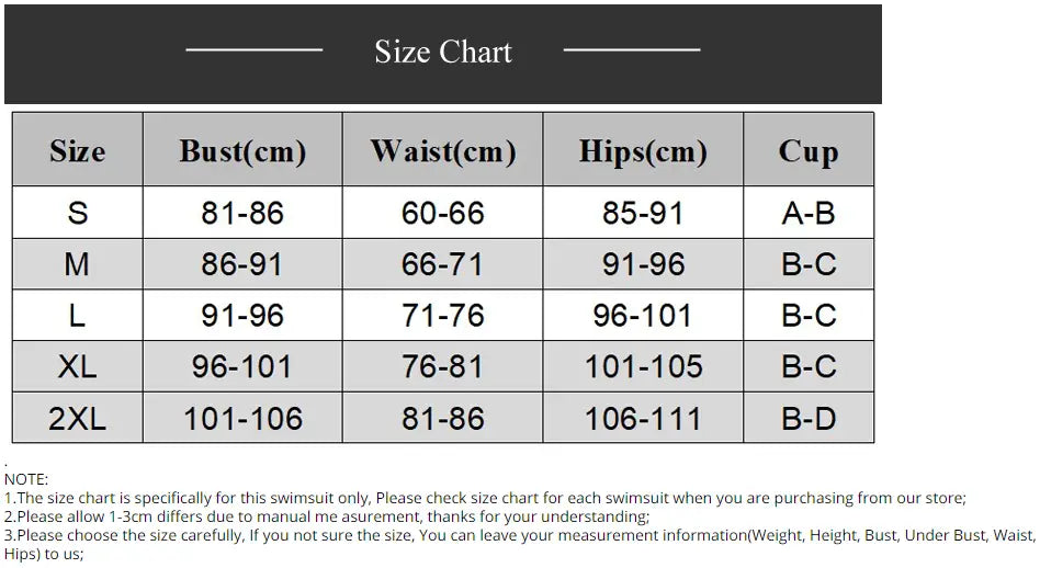 Marble Push Up Underwire Three Piece Bikini Swimsuits Size Chart
