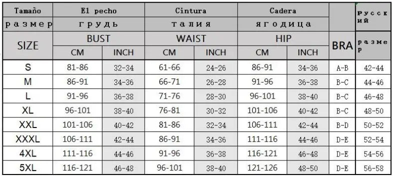 Print Mesh Push Up One Piece Swimsuit Size Chart