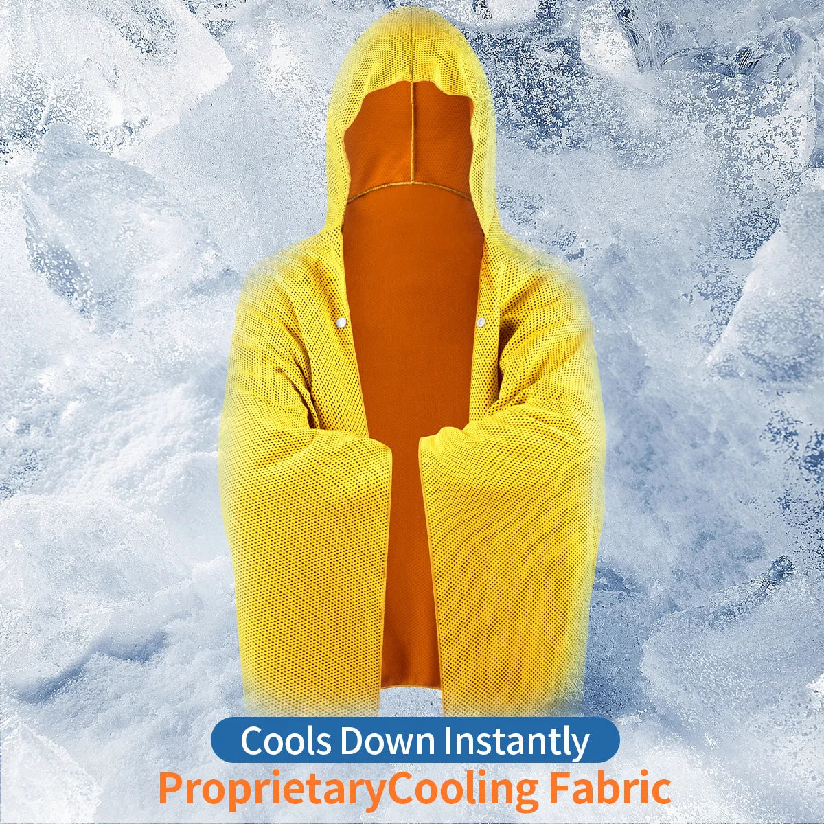 Cooling Hooded Beach Poncho Cover‑Up with UV Protection - Cools Down Instantly
ProprietaryCooling Fabric