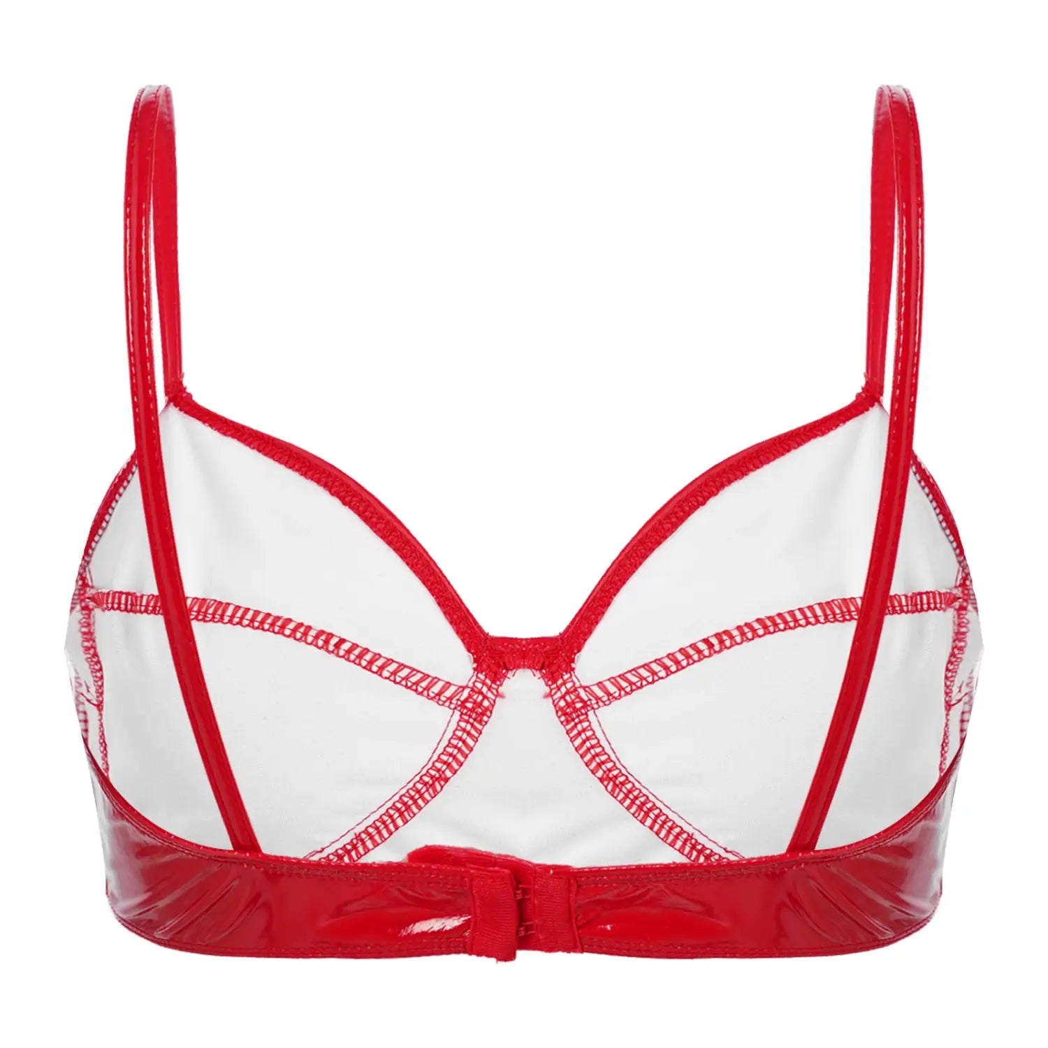 Women’s Patent Leather Wet Look Bralette