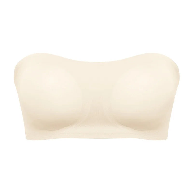 Strapless Push‑Up Ice Silk Bra – Invisible Beauty Back