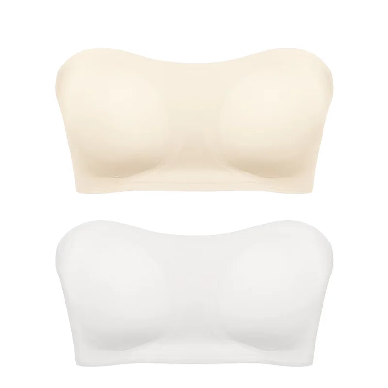 Strapless Push‑Up Ice Silk Bra – Invisible Beauty Back