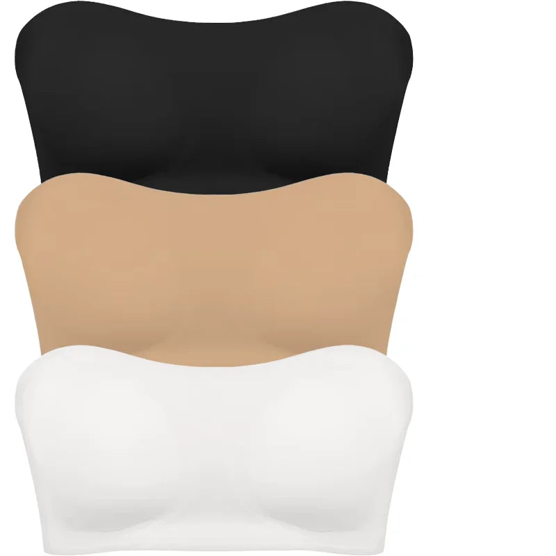 Strapless Push‑Up Ice Silk Bra – Invisible Beauty Back