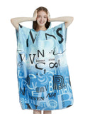 Surf Poncho Towel (Blue) – Quick‑Dry Microfiber Changing Robe2