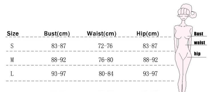 Sexy Diamond Halter Bandage Bikini Swimsuit Size Chart
