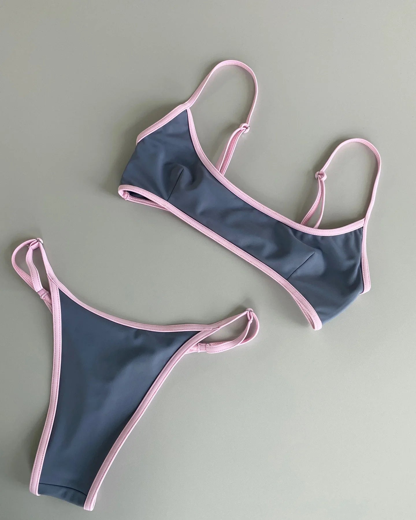 Chain Brazilian Bikini Set with Square or Triangle Top