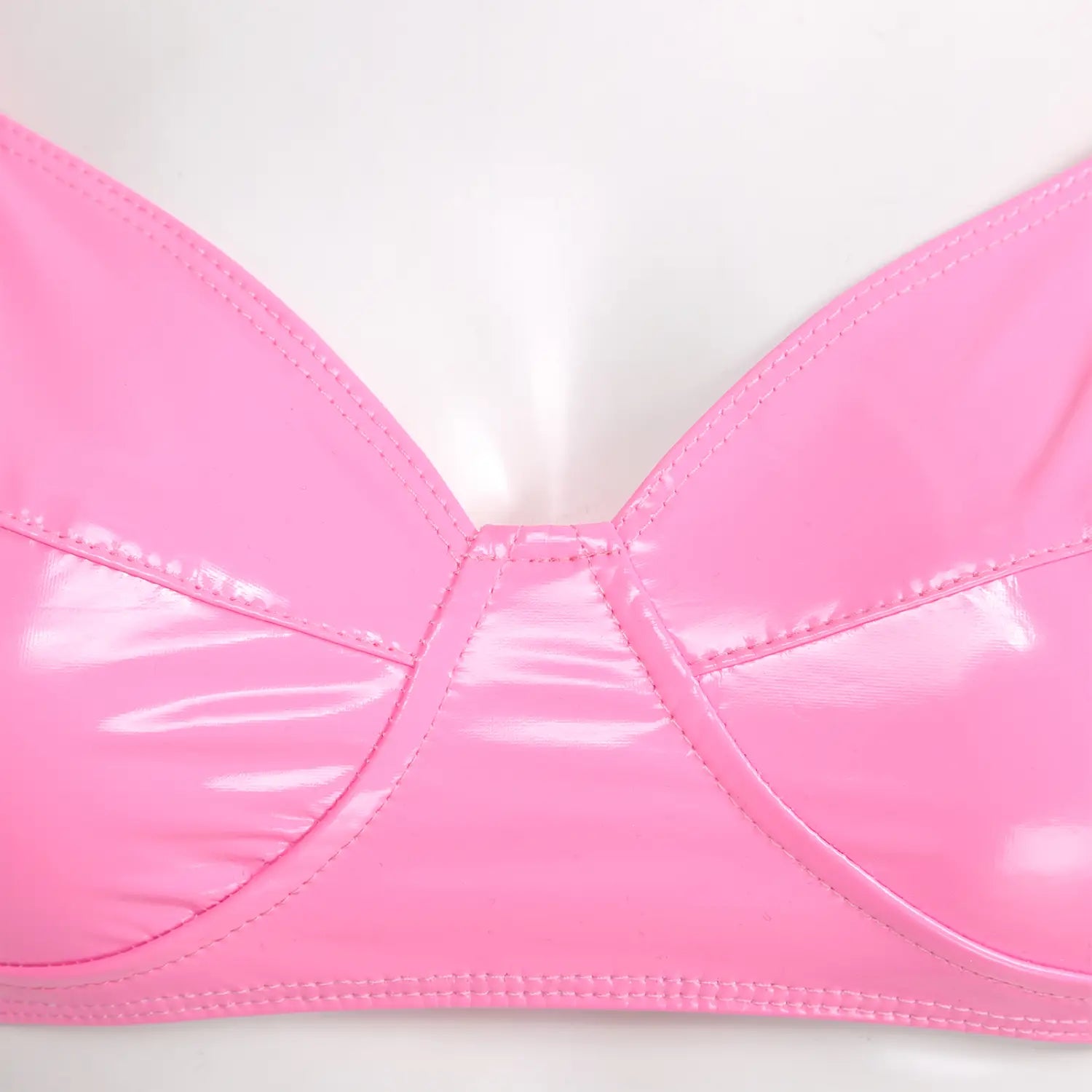 Women’s Patent Leather Wet Look Bralette