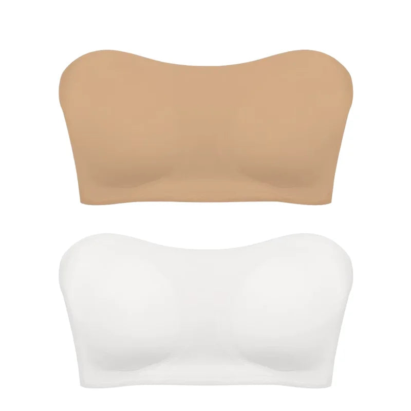 Strapless Push‑Up Ice Silk Bra – Invisible Beauty Back