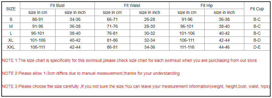 Tabla de tallas de traje de baño de una pieza con frunces en la parte delantera y giro en color rojo liso