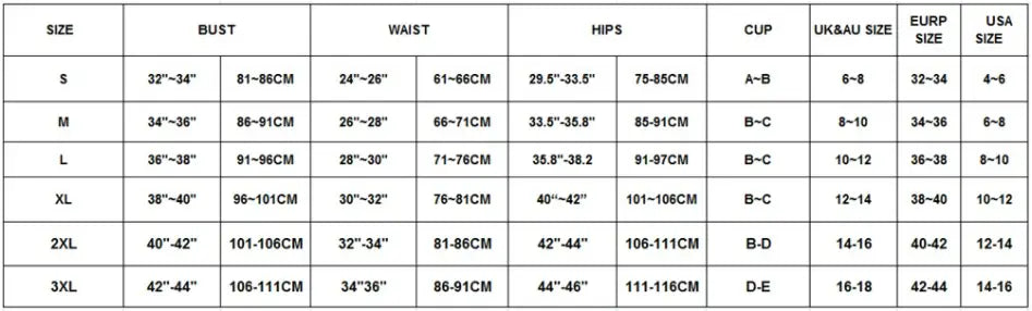 Solid Sexy Micro Brazilian Thong Bikini Swimsuit Size Chart