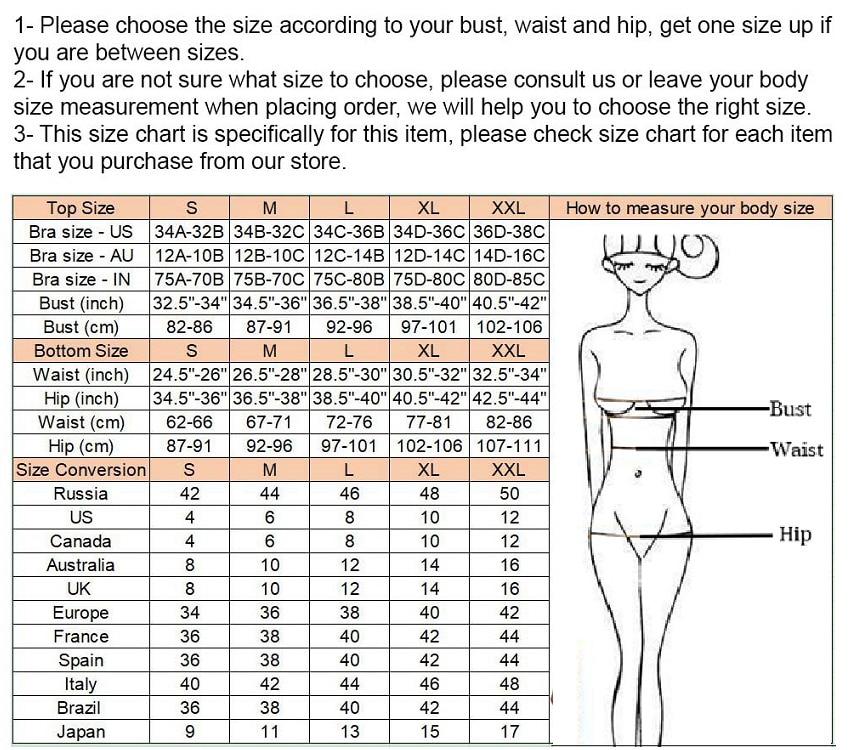 Tie Dye Long Sleeves Cropped Rash Guard Bikini Swimsuit Size Chart