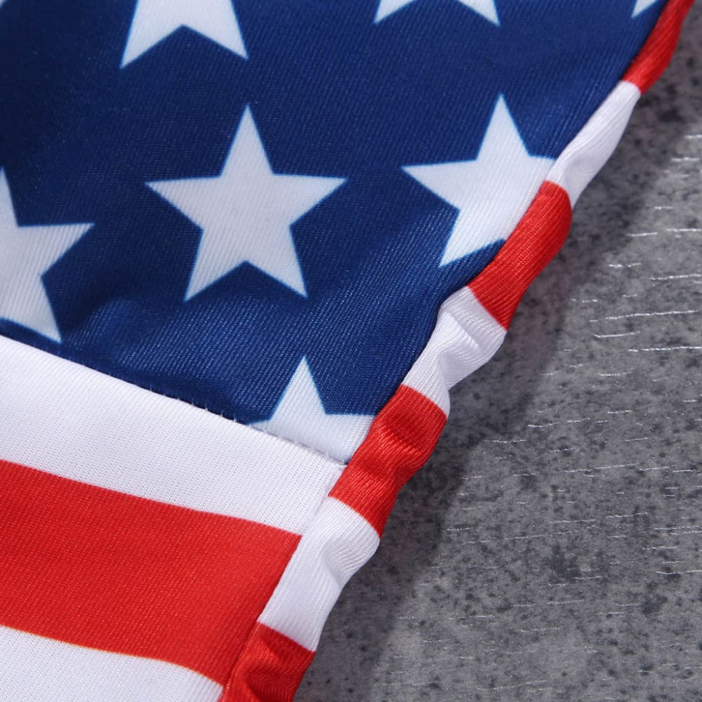 American Flag Lace-Up Monokini - On sale