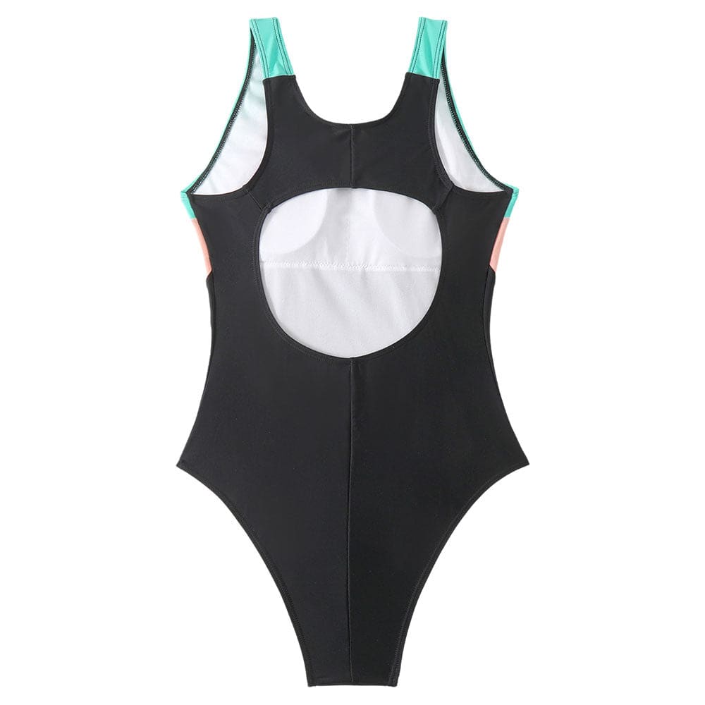 Athletic Contrast Scoop Neck Brazilian One Piece Swimsuit - On sale