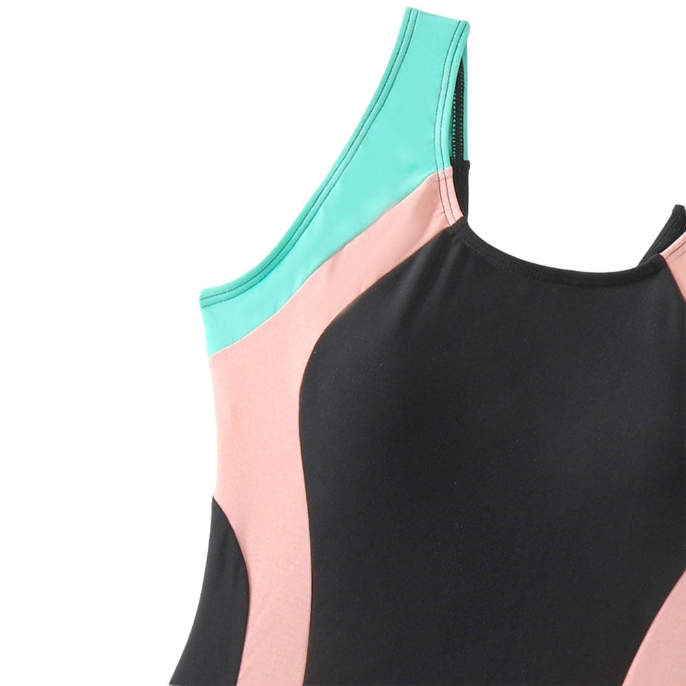 Athletic Contrast Scoop Neck Brazilian One Piece Swimsuit - On sale