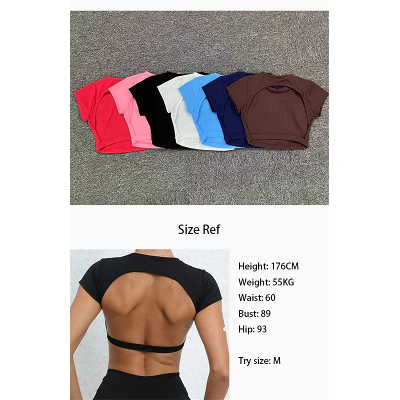 Color options: red, pink, white, blue, navy, brown, black crop tops