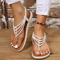 Boho Sandals Women Outdoor Flip Flop Beach Shoes - Offwhite / Size35 On sale