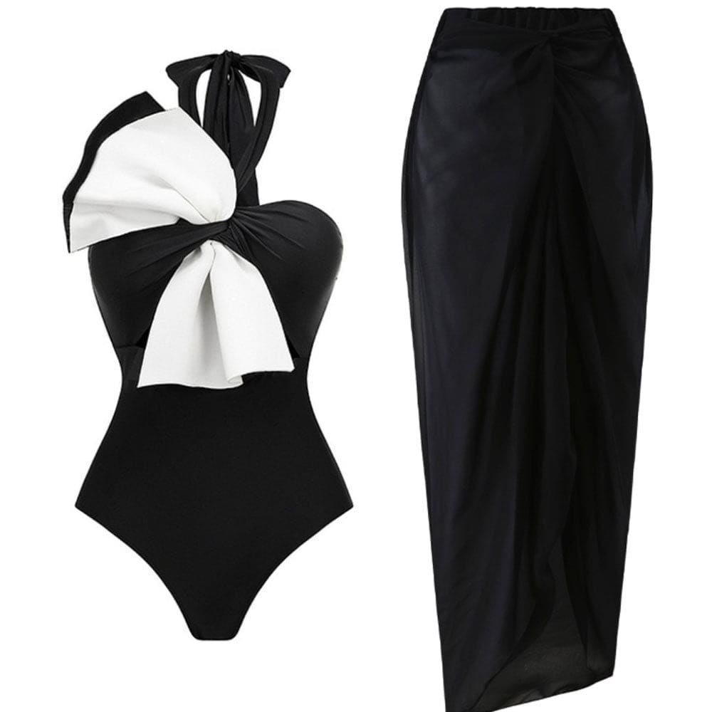 Brazilian One-Piece Swimsuit with Bow Cut-Out - On sale