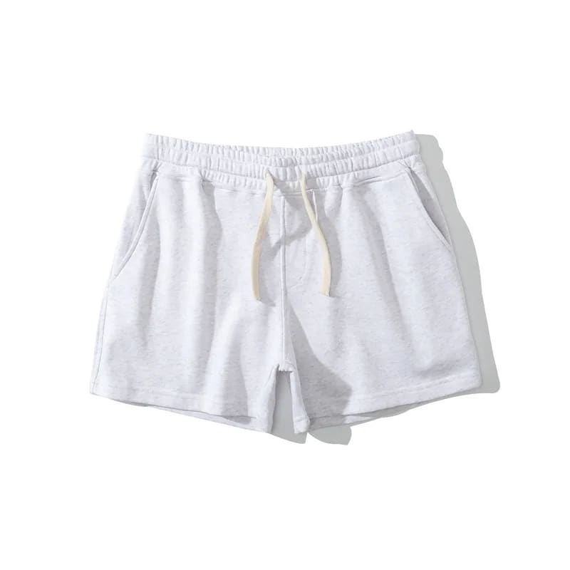 Cotton Running Shorts for Men – Breathable & Sporty Fit - white gray / XXXL On sale