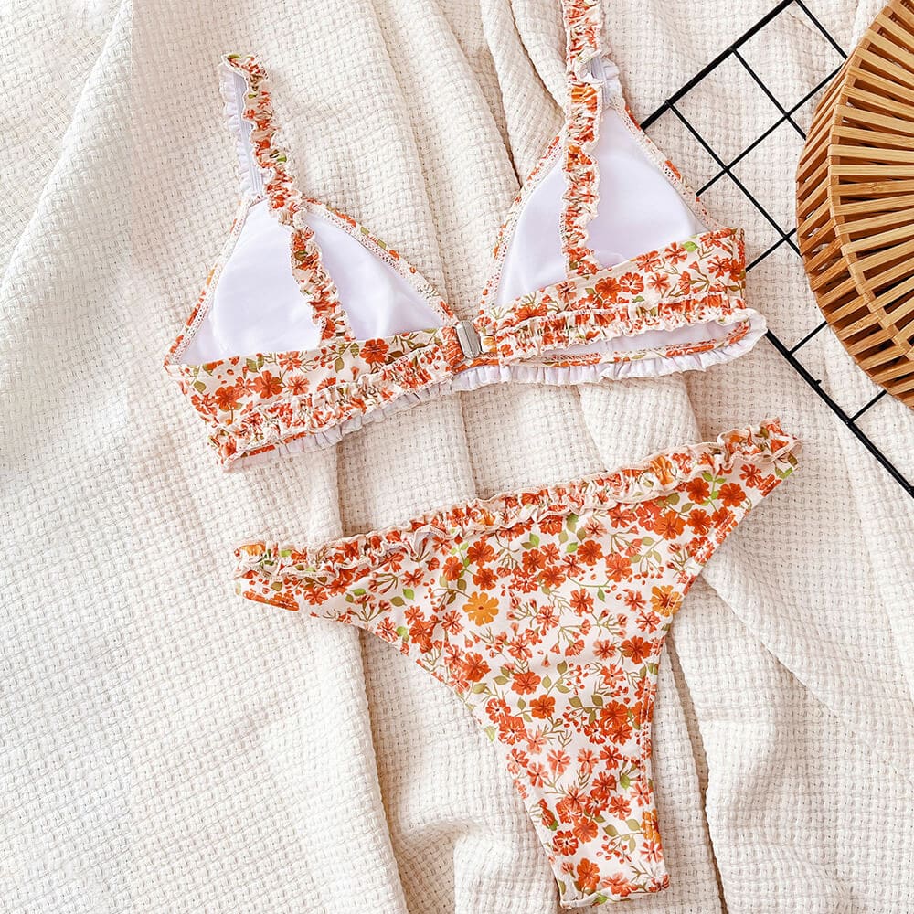 vibrant-floral-print-ruffled-high-leg-triangle-brazilian-two-piece-bikini-swimsuit-Floral-3 - Sunnybikinis