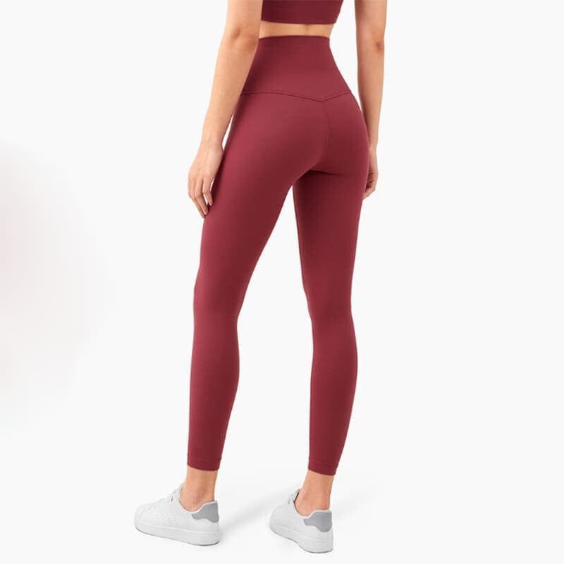 Fitness Full Length Yoga Leggings Running Pants - chianti / S On sale