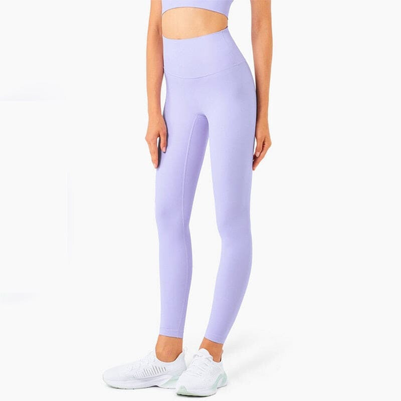 Fitness Full Length Yoga Leggings Running Pants - Lavender Dew / S On sale