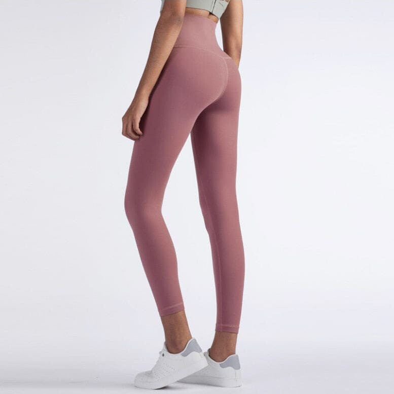 Fitness Full Length Yoga Leggings Running Pants - Copper Coil / S On sale
