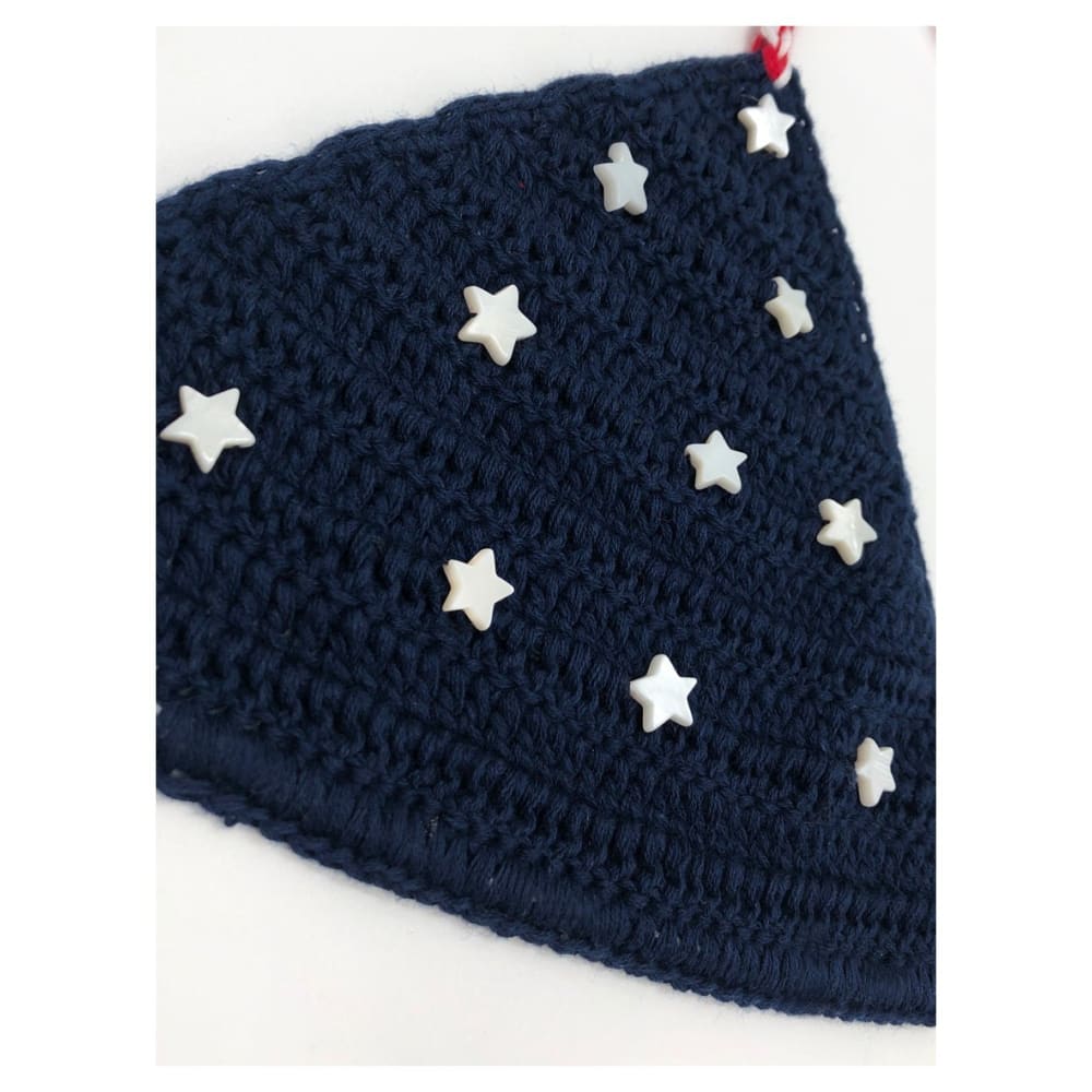 Handmade Crochet American Flag Swimsuit - On sale