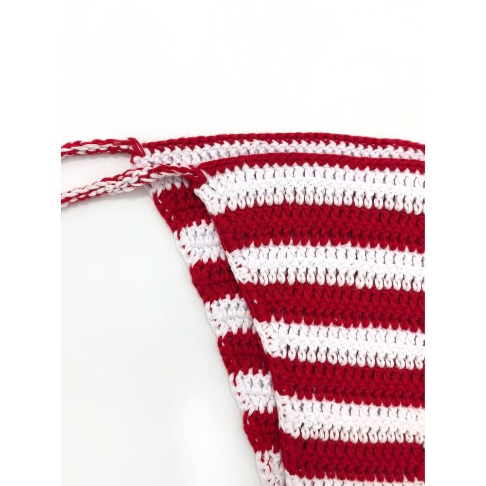 Handmade Crochet American Flag Swimsuit - On sale