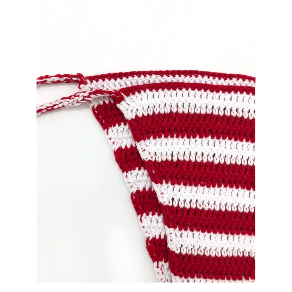 Handmade Crochet American Flag Swimsuit - On sale