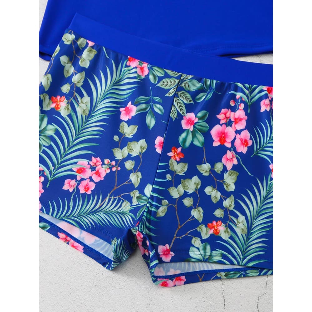 Long Sleeve Surfing Swimsuit Two-Piece Print Set for Women - On sale