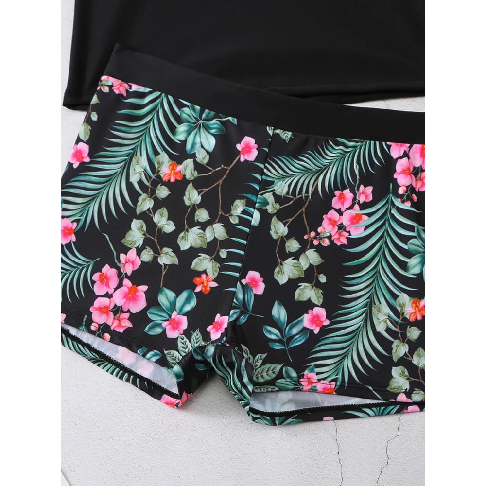 Long Sleeve Surfing Swimsuit Two-Piece Print Set for Women - On sale