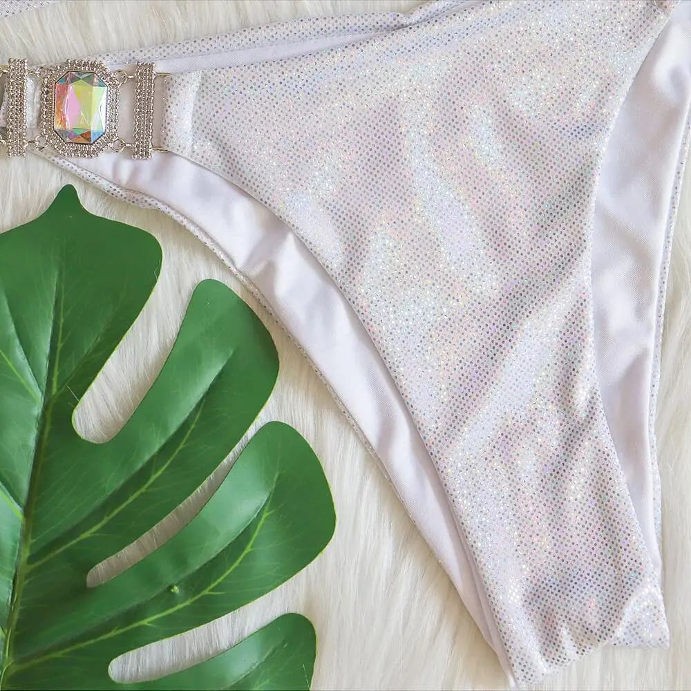 Luxury Sparkling Rhinestone Bikini Set - On sale