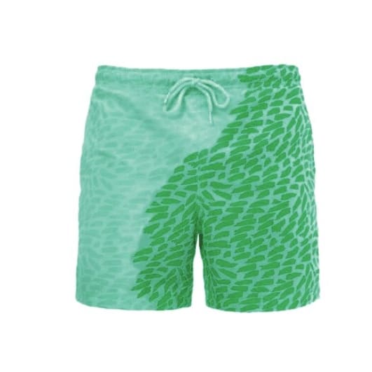 Magical Change Color Beach Shorts Men Swimming Trunks - Green1 / 3XL On sale