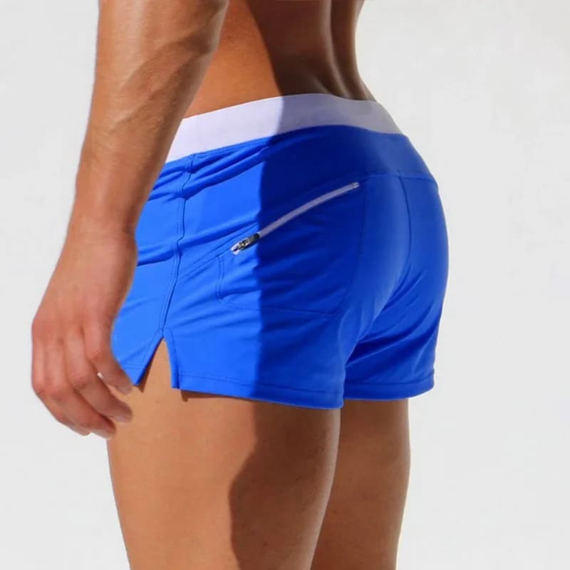 Men’s Breathable Quick‑Dry Swim Trunks – Boxer Brief Style - Royal blue / S On sale