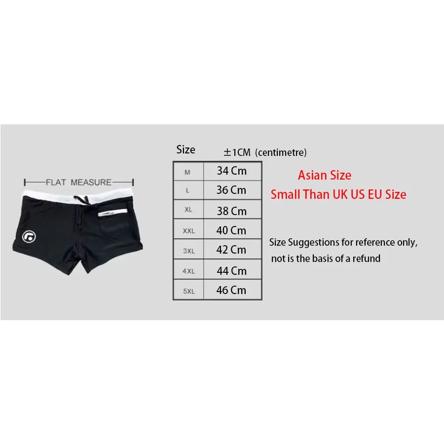 Men’s Low Waist Surfing Trunks – Sexy Swim Shorts with Pockets - On sale