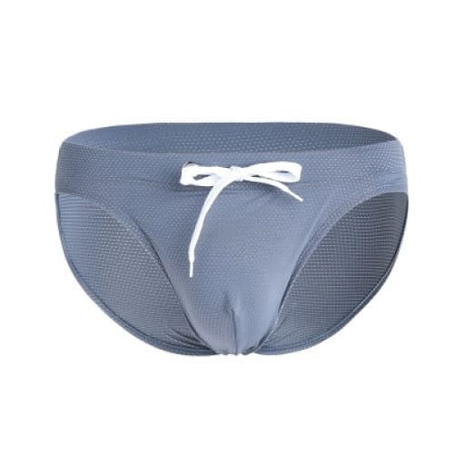 Men’s Low Waist Swim Briefs - Grey / L On sale