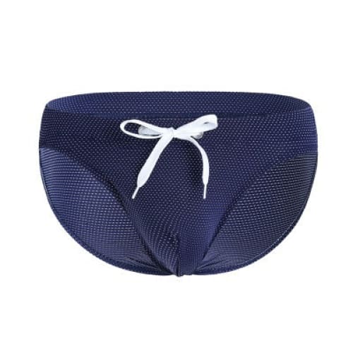Men’s Low Waist Swim Briefs - Navy Blue / L On sale