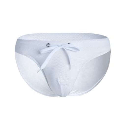 Men’s Low Waist Swim Briefs - White / L On sale
