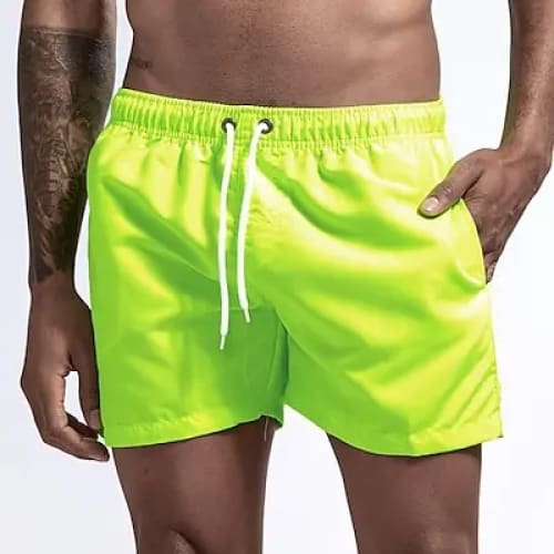 Men’s Quick-Dry Swim Shorts with Pockets | Board - Green / M On sale