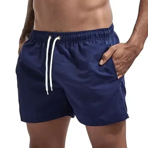 Men’s Quick-Dry Swim Shorts with Pockets | Board - Navy Blue / XXL On sale