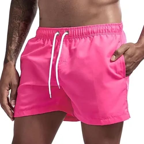 Men’s Quick-Dry Swim Shorts with Pockets | Board - Pink / M On sale