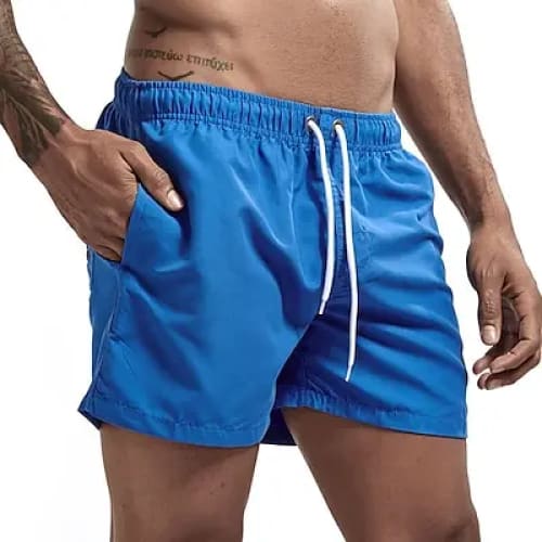 Men’s Quick-Dry Swim Shorts with Pockets | Board - Royal Blue / XXXL On sale