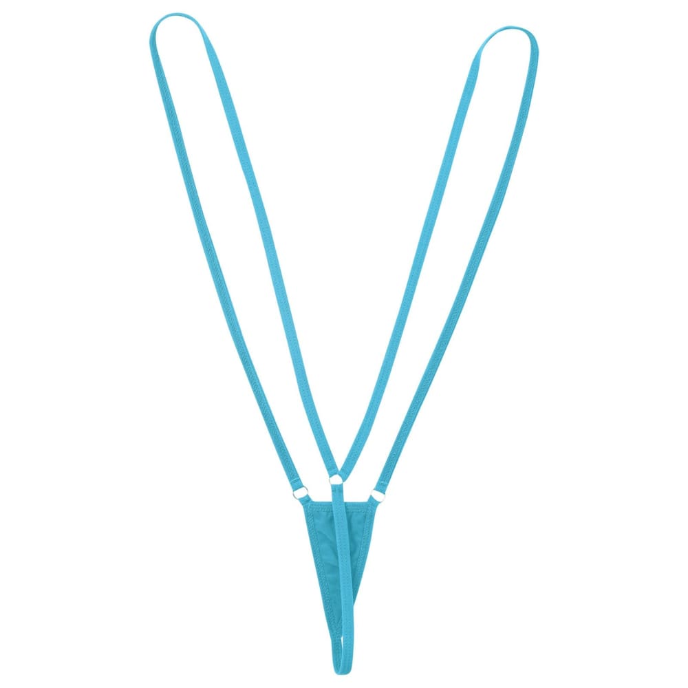 Minimal Coverage Micro Bikini One‑Piece – Adjustable Straps - Blue #1 / One Size On sale